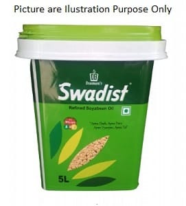 Dammani Swadist Soyabean Oil 5Ltr