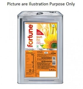 Fortune Sunlite Sunflower Oil 15Ltr Tin